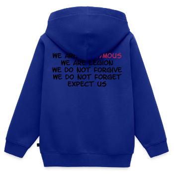 Anonymous - Sweat Premium à capuche zippé enfant bio - bleu roi - Dos - AI Model Kid Male (0cm)