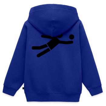 Beachvolleyball - Kinder Premium Organic Zip Hoodie - Royalblau - Hinten - AI Model Kid Male (0cm)