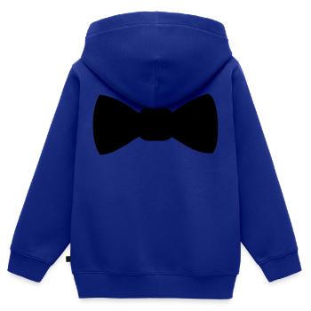 Noeud Papillon - Sweat Premium à capuche zippé enfant bio - bleu roi - Dos - AI Model Kid Male (0cm)