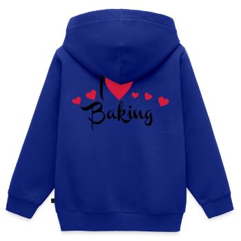 cuire - Sweat Premium à capuche zippé enfant bio - bleu roi - Dos - AI Model Kid Male (0cm)