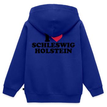 Schleswig Holstein - Kinder Premium Organic Zip Hoodie - Royalblau - Hinten - AI Model Kid Male (0cm)