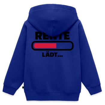 Rente - Kinder Premium Organic Zip Hoodie - Royalblau - Hinten - AI Model Kid Male (0cm)