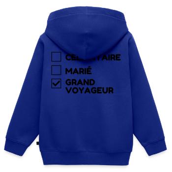 Reisen / Reisende / Urlaub / Tourismus - Kinder Premium Organic Zip Hoodie - Royalblau - Hinten - AI Model Kid Male (0cm)