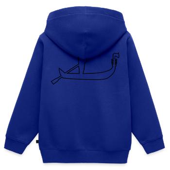 gondoliere venedig italien urlaub - Kinder Premium Organic Zip Hoodie - Royalblau - Hinten - AI Model Kid Male (0cm)