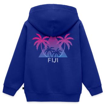 Fiji - Kinder Premium Organic Zip Hoodie - Royalblau - Hinten - AI Model Kid Male (0cm)