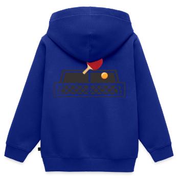 Tischtennis Tischtennis-Platte Schläger Ball - Kinder Premium Organic Zip Hoodie - Royalblau - Hinten - AI Model Kid Male (0cm)