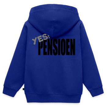 Pension - Kinder Premium Organic Zip Hoodie - Royalblau - Hinten - AI Model Kid Male (0cm)