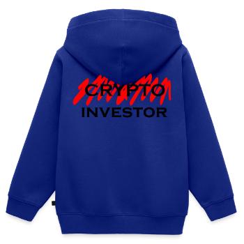 Crypto Bitcoin Trading - Kinder Premium Organic Zip Hoodie - Royalblau - Hinten - AI Model Kid Male (0cm)
