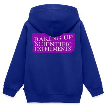 Idée présente astronomie pâtisserie ingrédients dictons - Sweat Premium à capuche zippé enfant bio - bleu roi - Dos - AI Model Kid Male (0cm)