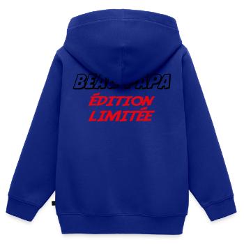 BEAUTIFUL DAD limitierte Auflage - Kinder Premium Organic Zip Hoodie - Royalblau - Hinten - AI Model Kid Male (0cm)