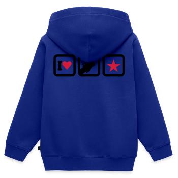 I heart rock stars (2c) - Kinder Premium Organic Zip Hoodie - Royalblau - Hinten - AI Model Kid Male (0cm)