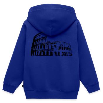 Rom - Kolosseum - Kinder Premium Organic Zip Hoodie - Royalblau - Hinten - AI Model Kid Male (0cm)