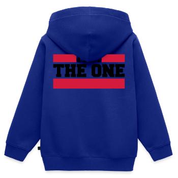 i_am_the_one - Kids Premium Organic Zip-up Hoodie - royal blue - Back - AI Model Kid Male (0cm)