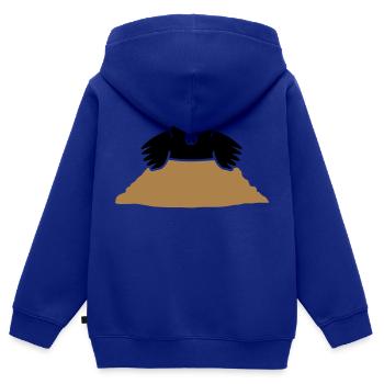 Maulwurf - Kinder Premium Organic Zip Hoodie - Royalblau - Hinten - AI Model Kid Male (0cm)