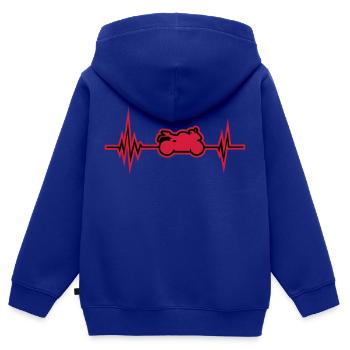 motorrad puls - Kinder Premium Organic Zip Hoodie - Royalblau - Hinten - AI Model Kid Male (0cm)