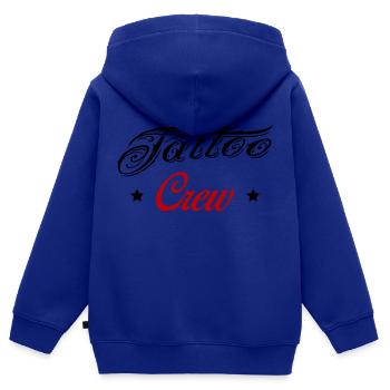 Tattoo Crew - Kinder Premium Organic Zip Hoodie - Royalblau - Hinten - AI Model Kid Male (0cm)