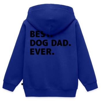 Dog Hund - Kinder Premium Organic Zip Hoodie - Royalblau - Hinten - AI Model Kid Male (0cm)