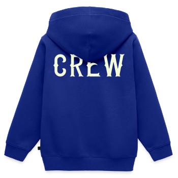 équipage - Sweat Premium à capuche zippé enfant bio - bleu roi - Dos - AI Model Kid Male (0cm)