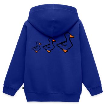pixel enten - Kinder Premium Organic Zip Hoodie - Royalblau - Hinten - AI Model Kid Male (0cm)