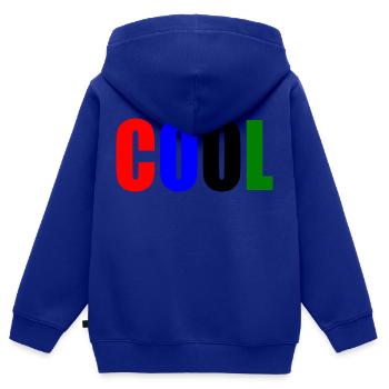 Cool - Kinder Premium Organic Zip Hoodie - Royalblau - Hinten - AI Model Kid Male (0cm)