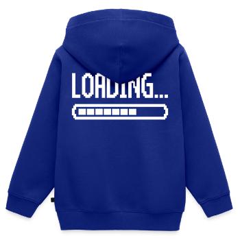 loading bar - Kids Premium Organic Zip-up Hoodie - royal blue - Back - AI Model Kid Male (0cm)