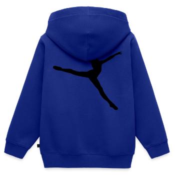 Danseurs de ballet - Sweat Premium à capuche zippé enfant bio - bleu roi - Dos - AI Model Kid Male (0cm)