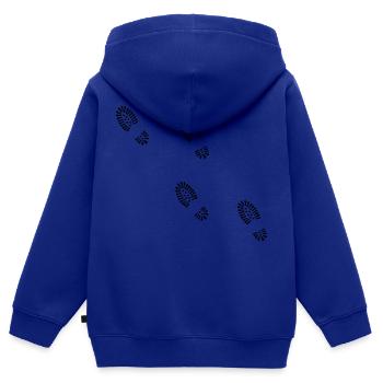 Spuren Schuhen traces - Kinder Premium Organic Zip Hoodie - Royalblau - Hinten - AI Model Kid Male (0cm)