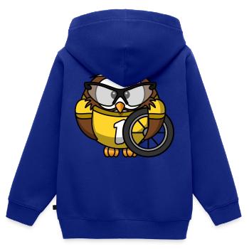 Motorcross Vogel - Kinder Premium Organic Zip Hoodie - Royalblau - Hinten - AI Model Kid Male (0cm)