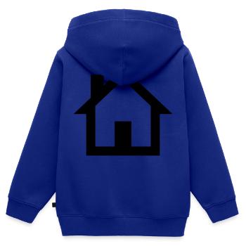 Haus - Kinder Premium Organic Zip Hoodie - Royalblau - Hinten - AI Model Kid Male (0cm)