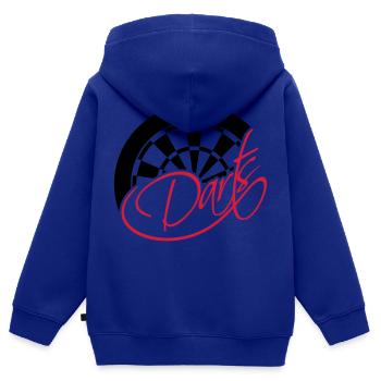 Darts Board Logo Design - Sweat Premium à capuche zippé enfant bio - bleu roi - Dos - AI Model Kid Male (0cm)