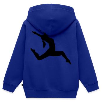 Jazz - Sweat Premium à capuche zippé enfant bio - bleu roi - Dos - AI Model Kid Male (0cm)