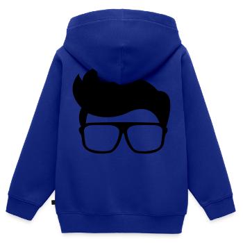 nerd - Kinder Premium Organic Zip Hoodie - Royalblau - Hinten - AI Model Kid Male (0cm)
