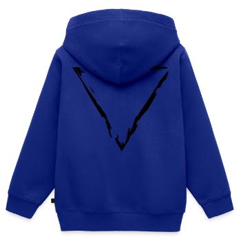 dreieck rahmen umrandung dekorativ cool design sty - Kinder Premium Organic Zip Hoodie - Royalblau - Hinten - AI Model Kid Male (0cm)