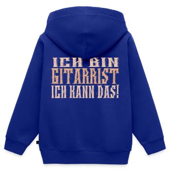 Ich bin Gitarrist - Kinder Premium Organic Zip Hoodie - Royalblau - Hinten - AI Model Kid Male (0cm)