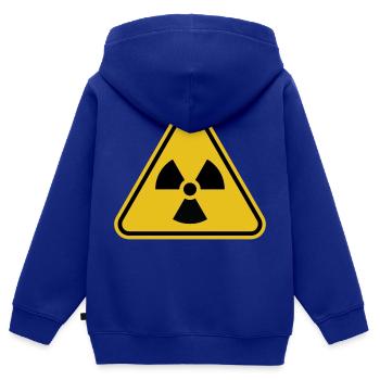 Radioactive - Kids Premium Organic Zip-up Hoodie - royal blue - Back - AI Model Kid Male (0cm)