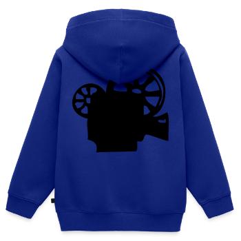 Scheinwerfer für Kino - Kinder Premium Organic Zip Hoodie - Royalblau - Hinten - AI Model Kid Male (0cm)