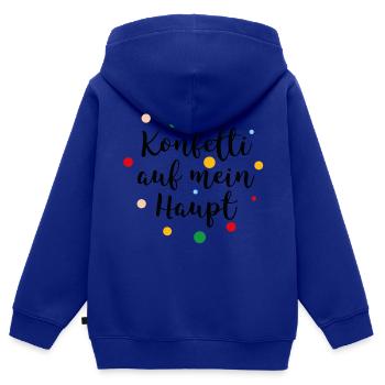 Konfetti auf mein Haupt - Kinder Premium Organic Zip Hoodie - Royalblau - Hinten - AI Model Kid Male (0cm)