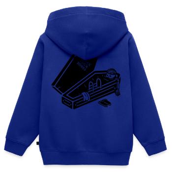 Skelett Sarg Badewanne - Kinder Premium Organic Zip Hoodie - Royalblau - Hinten - AI Model Kid Male (0cm)