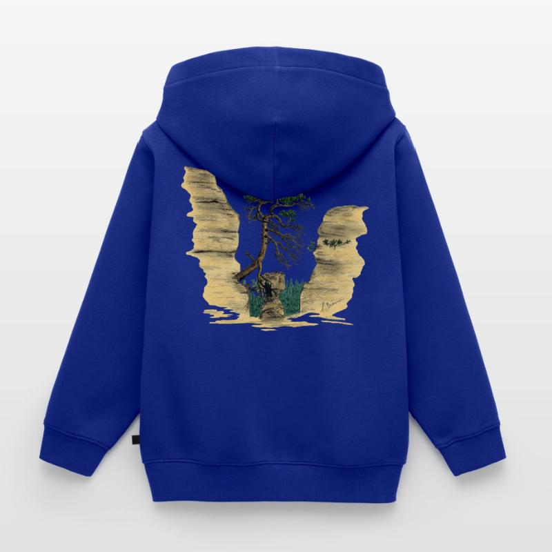 Montagnes de grès de l’Elbe Sweat Premium à capuche zippé enfant bio