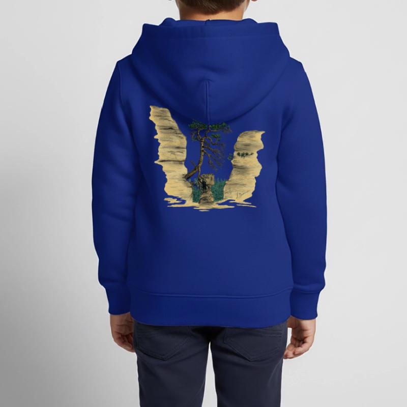 Montagnes de grès de l’Elbe Sweat Premium à capuche zippé enfant bio