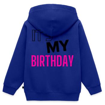 Geburstag I Its my Birthday - Kinder Premium Organic Zip Hoodie - Royalblau - Hinten - AI Model Kid Male (0cm)