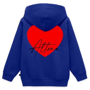 i Love Altona - Kinder Premium Organic Zip Hoodie - Royalblau - Hinten - AI Model Kid Male (0cm)