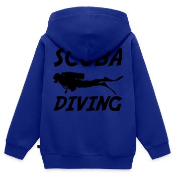 Scuba Diving - Kinder Premium Organic Zip Hoodie - Royalblau - Hinten - AI Model Kid Male (0cm)