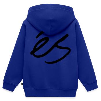 As - Kinder Premium Organic Zip Hoodie - Royalblau - Hinten - AI Model Kid Male (0cm)