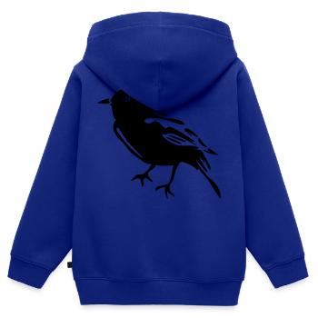 Spatz - Kinder Premium Organic Zip Hoodie - Royalblau - Hinten - AI Model Kid Male (0cm)