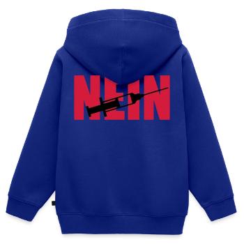 No syringe - Kids Premium Organic Zip-up Hoodie - royal blue - Back - AI Model Kid Male (0cm)