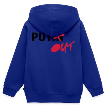 putout - Kinder Premium Organic Zip Hoodie - Royalblau - Hinten - AI Model Kid Male (0cm)