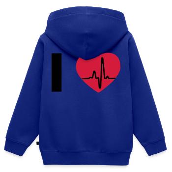I Love - I heart - Kinder Premium Organic Zip Hoodie - Royalblau - Hinten - AI Model Kid Male (0cm)