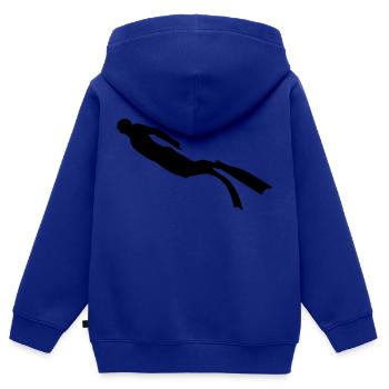 Diver freediving 2 - Kinder Premium Organic Zip Hoodie - Royalblau - Hinten - AI Model Kid Male (0cm)