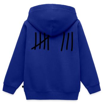 tage_zaehlen_8 - Kinder Premium Organic Zip Hoodie - Royalblau - Hinten - AI Model Kid Male (0cm)